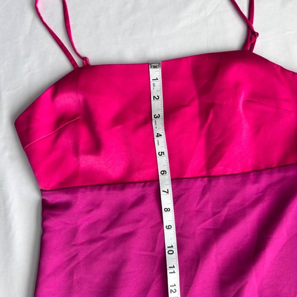 NWT Lulus Feeling Sensational Hot Pink and Magenta Color Block Midi Dress sz S - Picture 11 of 13